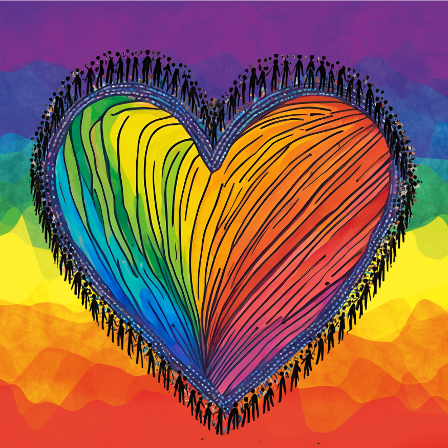 Latiendo-con-orgullo - Corazón Arcoíris