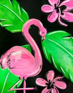 Flamingo Neón| Experiencia Salú Art and Wine | Vie 01/08/2025 19:00-21:00h